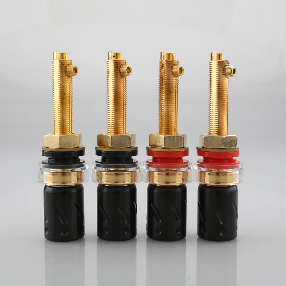 

Viborg BP613G Pure Copper 24K Gold Plated Binding post Speaker Terminal hifi speaker amp long Binding post