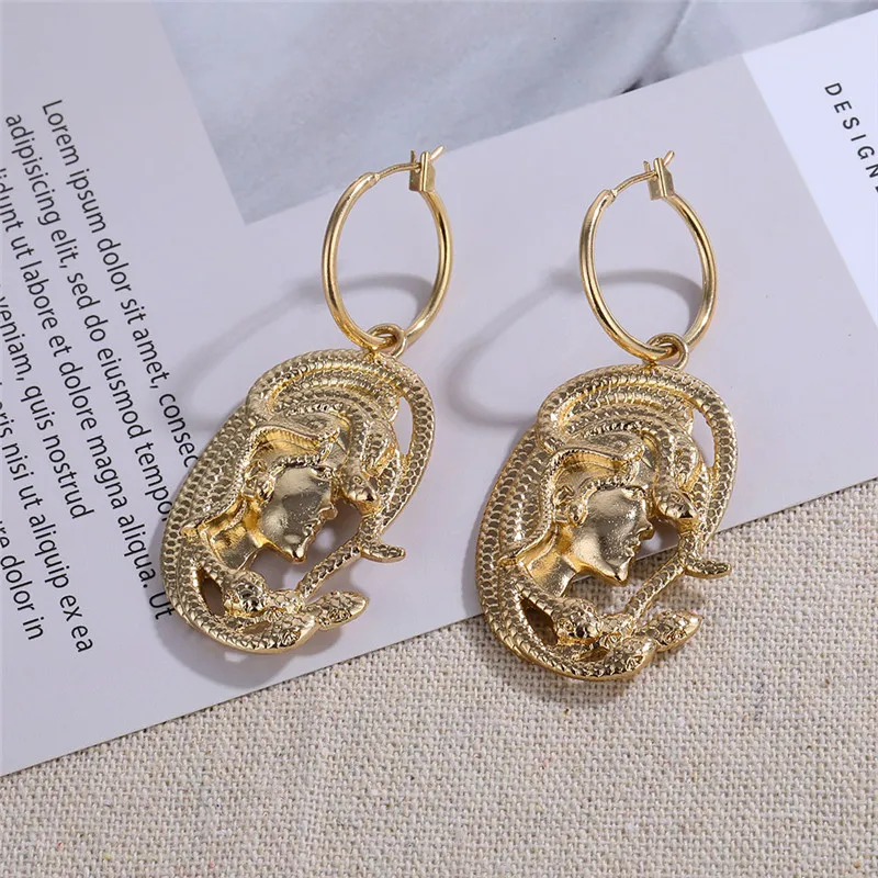 ALIUTOM Vintage Statement Earrings 2020 Brincos Geometric For Women Hanging Dangle Snake Drop Earring Jewelry | Украшения и