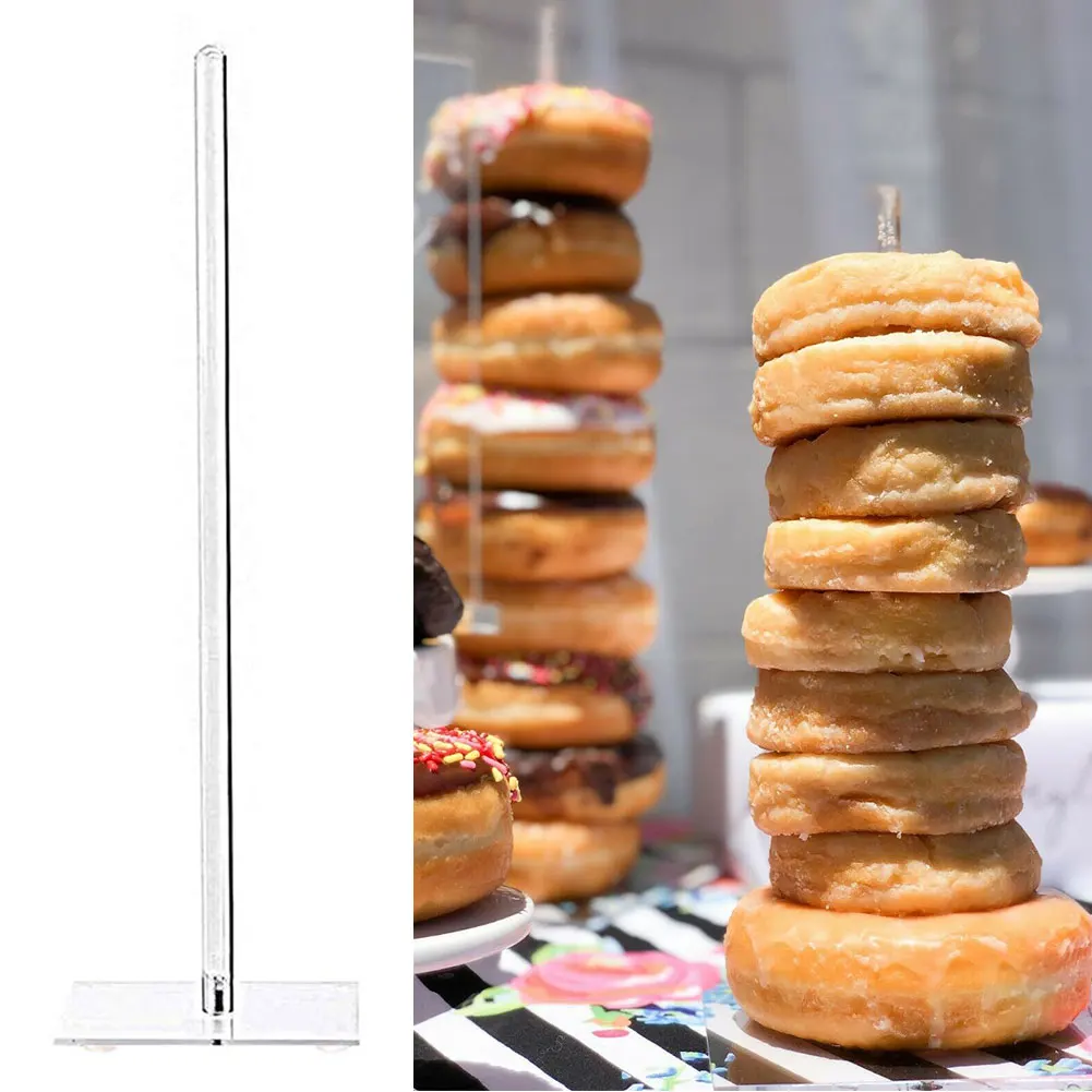 5Pcs Party Decoration Wedding Birthday Table Top Home Display Reusable Acrylic Holder Shelf Easy Clean With Screws Donut Stand |