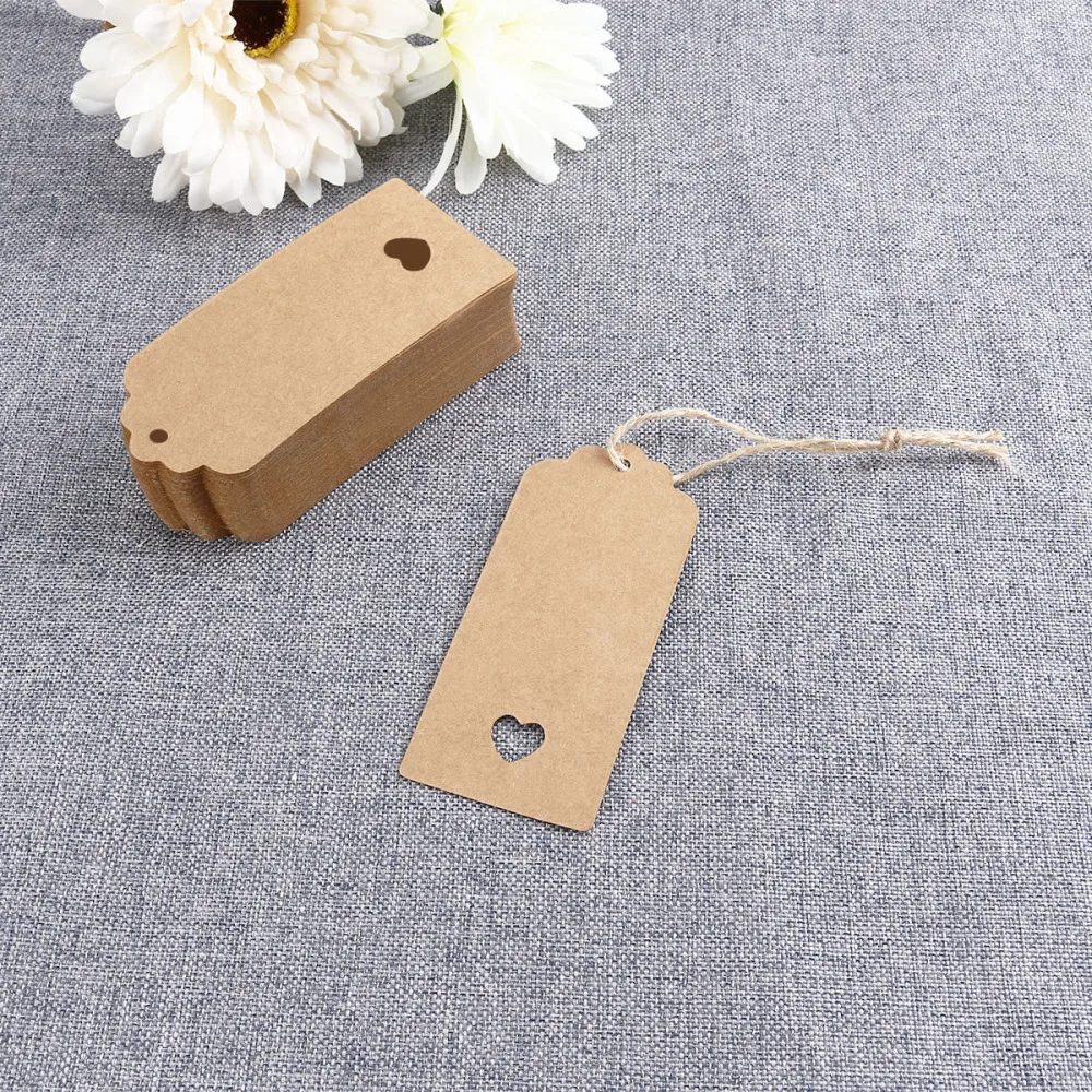 100 шт. 9*4 см ажурная крафт бумага в форме сердца/пустая бирка/Подарочная бирка для