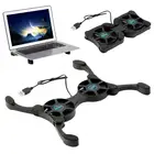 Подставка-Кулер для ноутбука в наличии, регулируемая, с двумя вентиляторами и 1 USB-портом