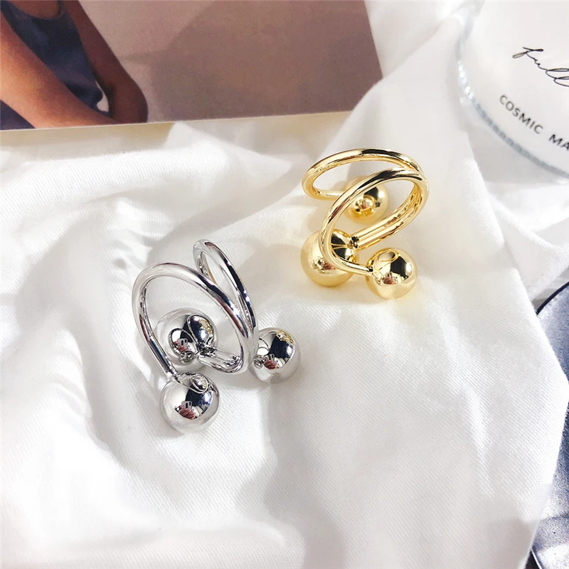 

Simple Stylish Women Interstellar Orbit Balls Opening Ring Party Geometric Non-mainstream Ring Jewelry