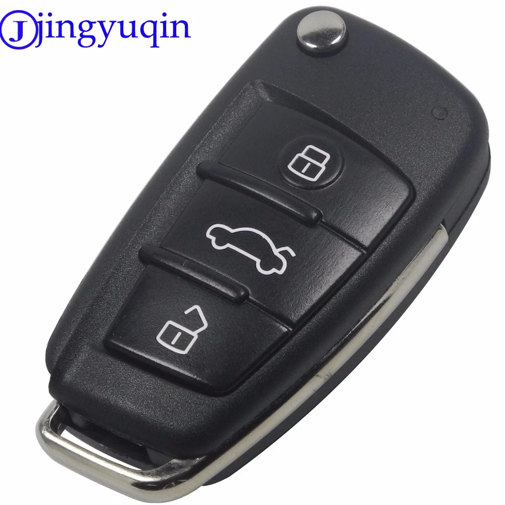 Чехол для автомобильного ключа jingyuqin 10x3 кнопки складной Audi A2 A3 A4 A6 A6L A8 Q7 TT |