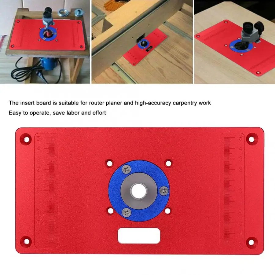 Trimming Machine Flip Board Red Aluminum Alloy Router Table Insert Plate Woodworking Tools | Инструменты