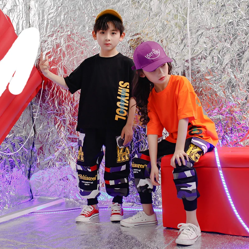 Свободная футболка для мальчиков Современная Одежда танцев детская одежда в