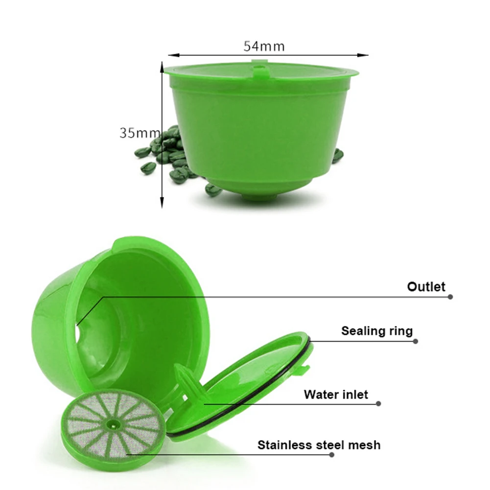 

5Pcs Reusable Refillable Coffee Filter Capsule Cup for Dolce Gusto Machines Kitchen Gadgets