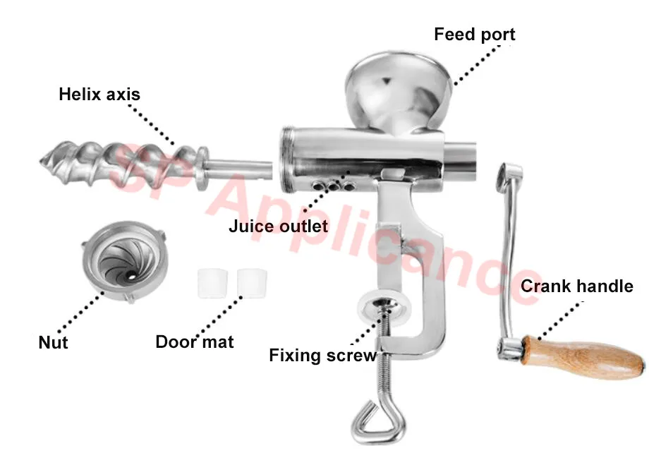 Мультифункциональный ручной соковыжималка для пшеничной травы и апельсинового сока с медленным приготовлением.
