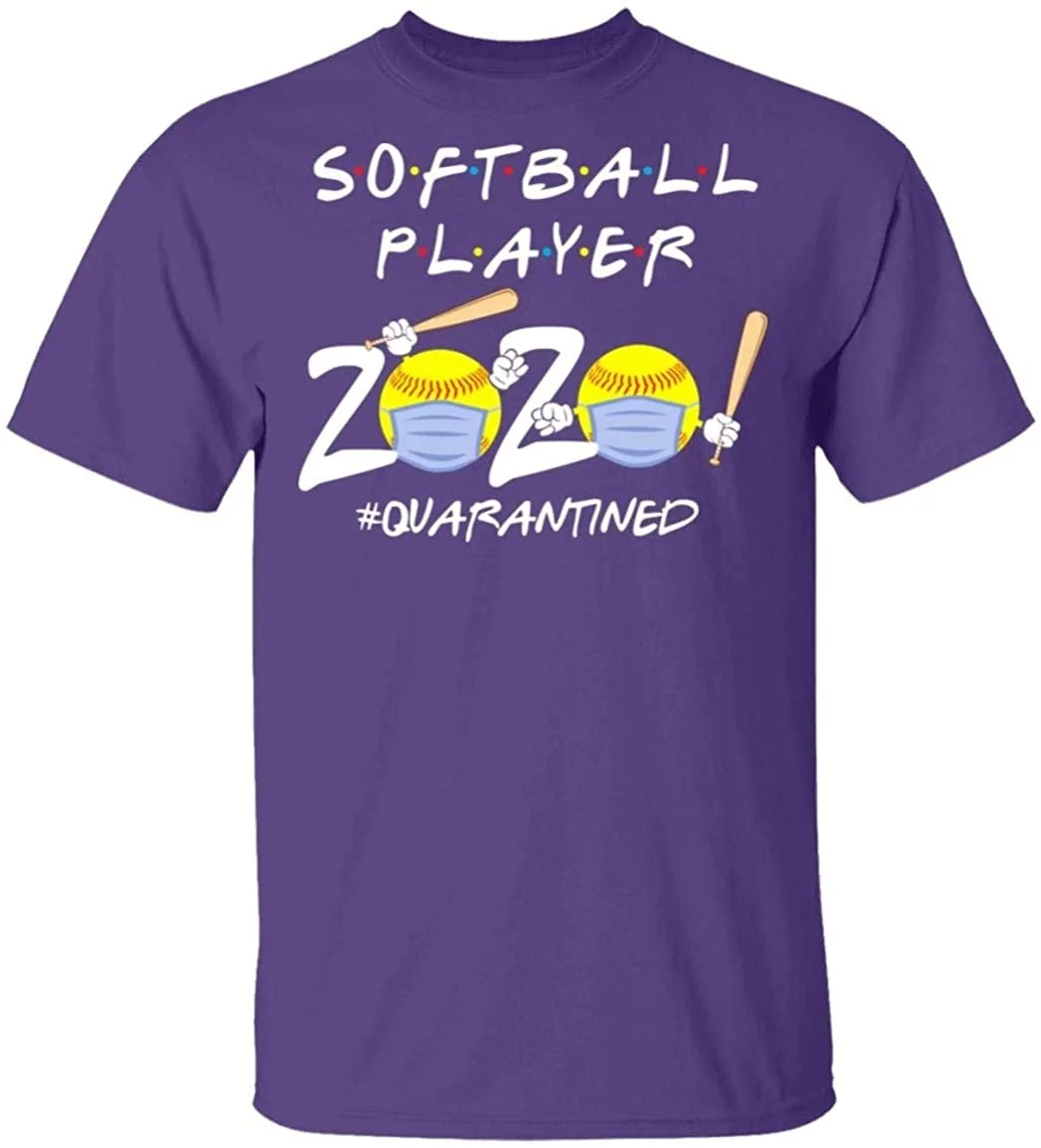

Funny Softball Hitting Stride Chasing Ball 2020 T-Shirt - Stay at Home Quarantined 2020 Softball Lover Shirt