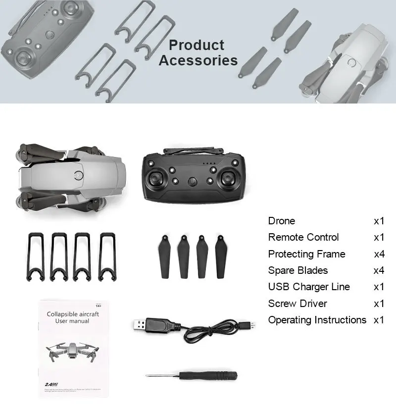 2020 E68 Newest HD Wide 720P/ 1080P/ 4K Camera Altitude Holding Foldable Drone Toys |