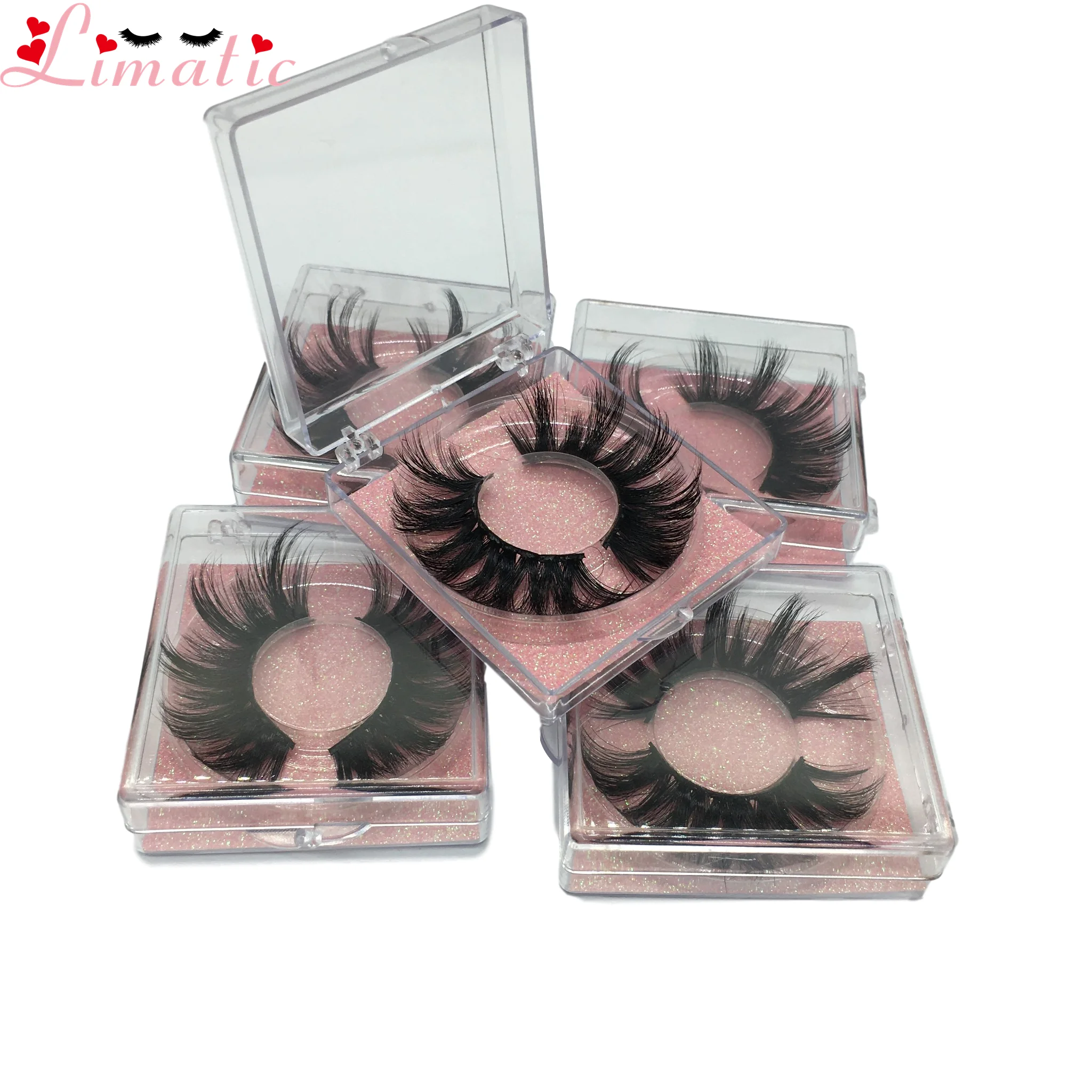 

27mm Mink Eyelashes Wholesale Bulk Handmade Extra Long 5D False Lashes Thickness Dramatic Wispies Faux Eyelash