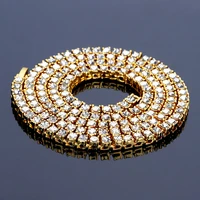 1 hip hop iced out rhinestone tennis chain necklace bling bling jewelry for man women n321