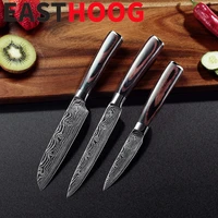 5inch kitchen knives laser damascus pattern fruit knife sharp santoku cleaver slicing utility knives kitchen tools new