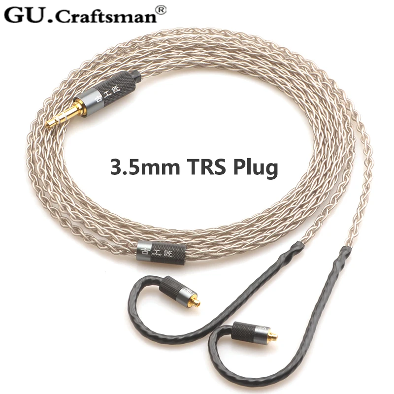 GUCraftsman 6n occ Серебряный MMCX se846 w60 w80 xelento solaris Andromeda ATLAS AK T9iE MkII 2,5/4,4 mmBalanec кабель для наушников