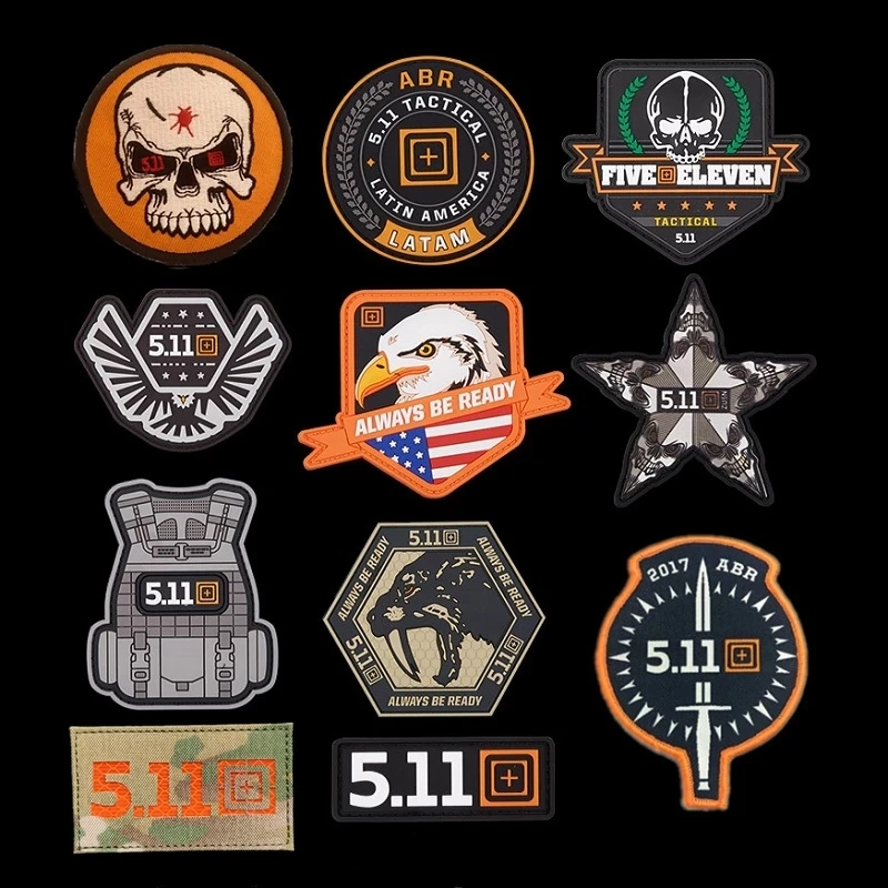 

CrossFit 5.11 Military PVC Tactical Patches Embroidery Applique Patch Velcro DIY Stickes For Clothes Hat Backpack Accessories