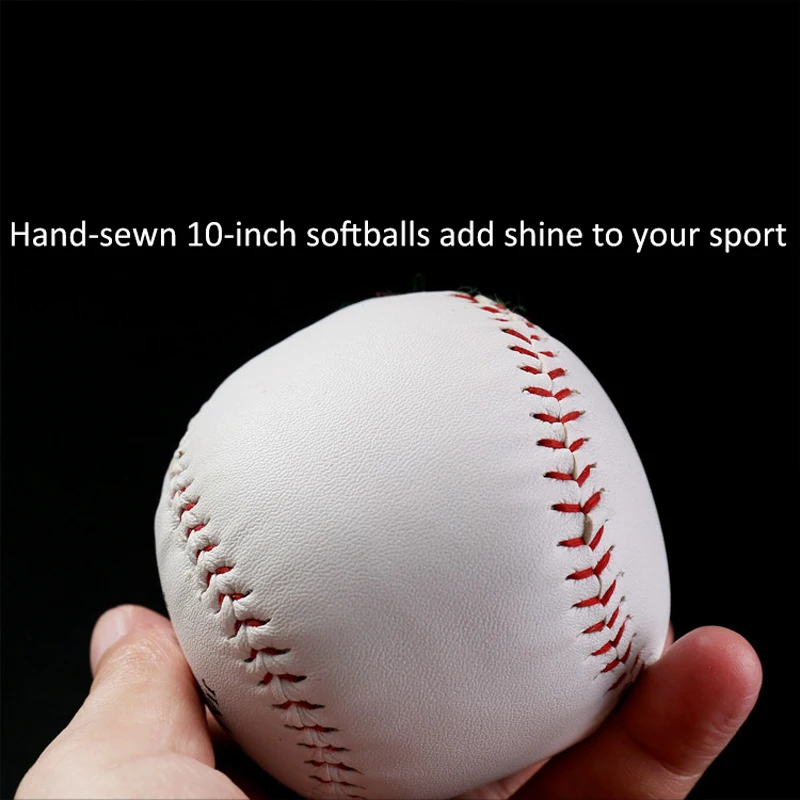 

3 pieces Softball 10 inch 9th baseball handmade sewing primary school students practice exam hard solid