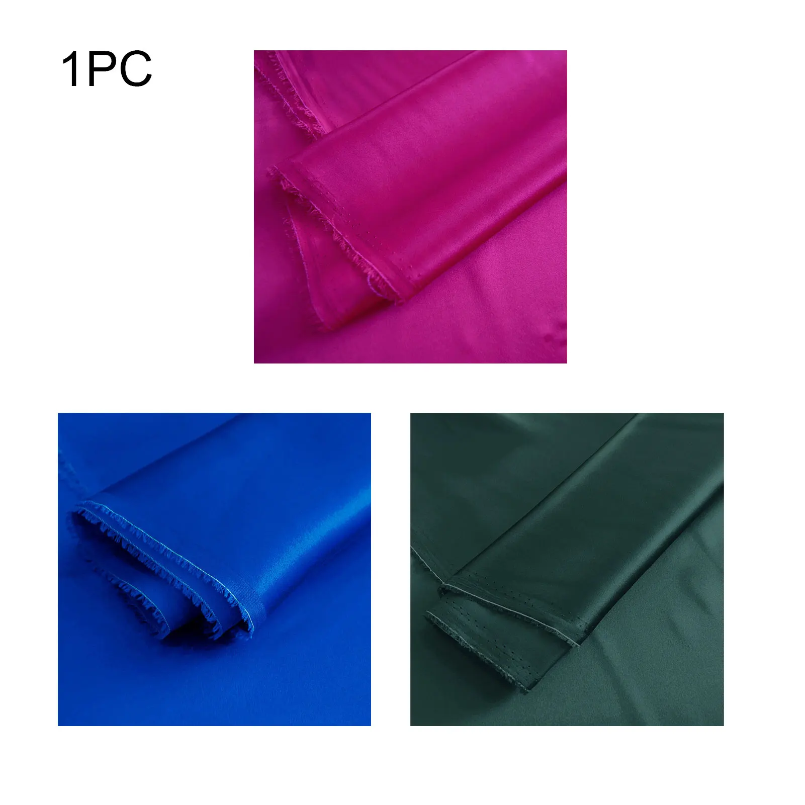 

Silk Silky Satin Fabric By the meter for Dress Wedding Lining Sewing Cloth Pajamas Satin Fabric rose red,sapphire blue,dark gree