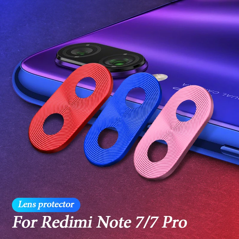 Цветной роскошный защитный чехол для объектива камеры Redmi Note 7 алюминиевый с