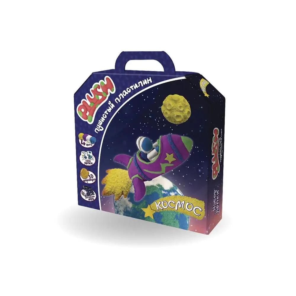 Набор кинетического пластилина пушистый пластилин набор Космос для
