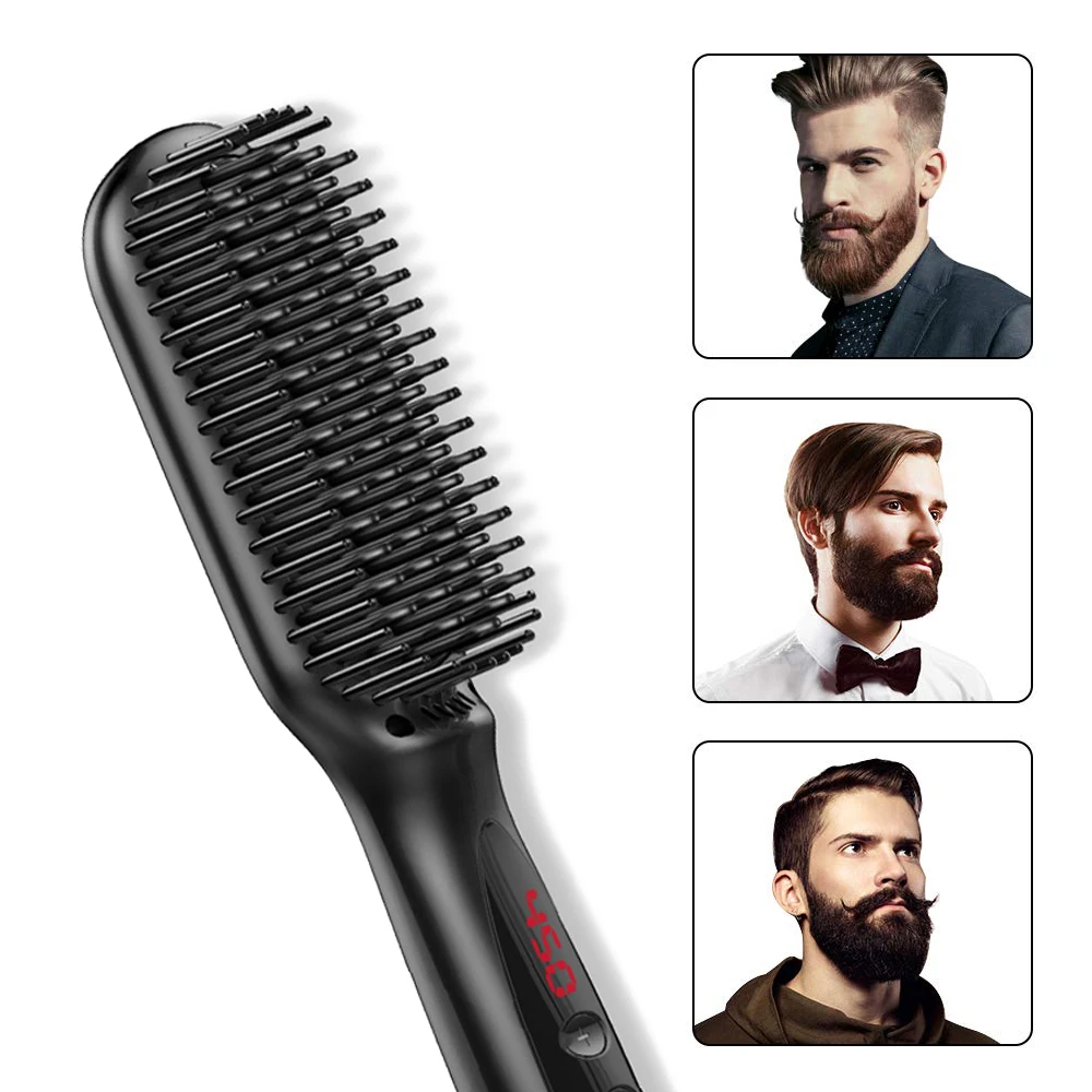 Профессиональная расческа для выпрямления волос и бороды Мужской Электрический
