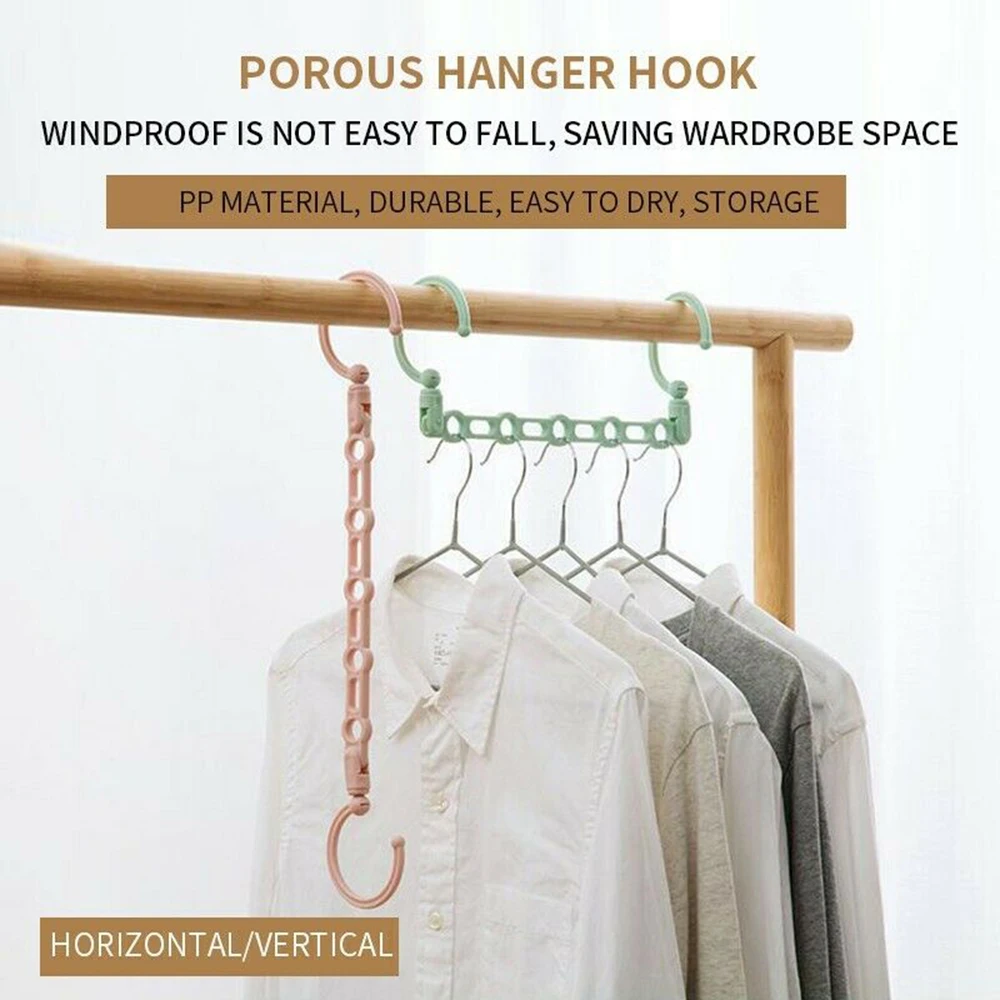 Горячая Магическая Экономия пространства вешалка для одежды с крюком органайзер