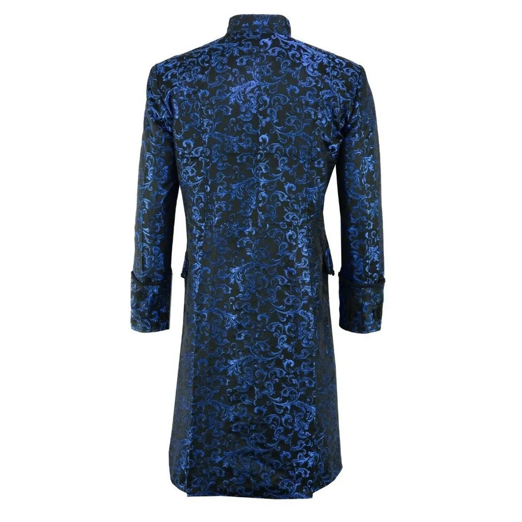 Мужская куртка Мужское пальто длинное с рисунком в стиле панк ретро на пуговицах