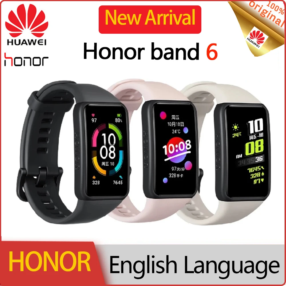 Умный Браслет HUAWEI Honor Band 6 высококлассный фитнес трекер с поддержкой Bluetooth для