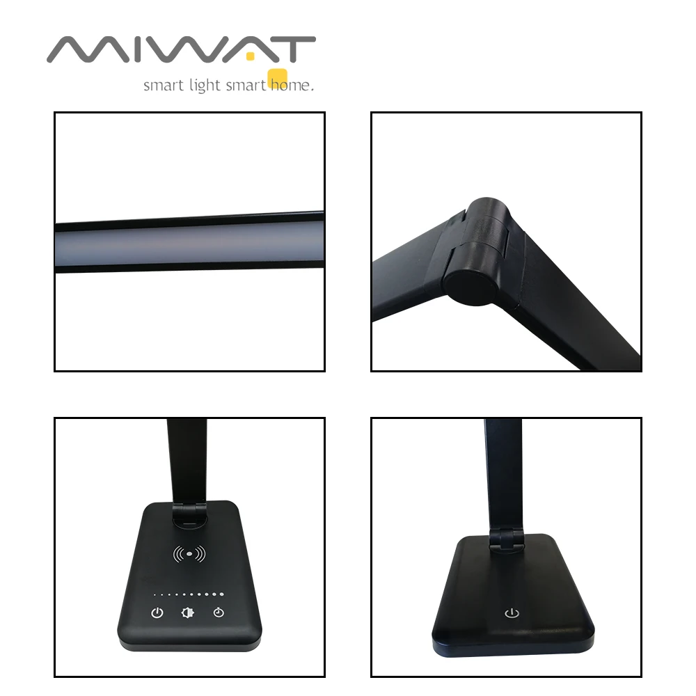 Светодиодный настольный светильник 5 Вт Регулируемая Настольная лампа с QI