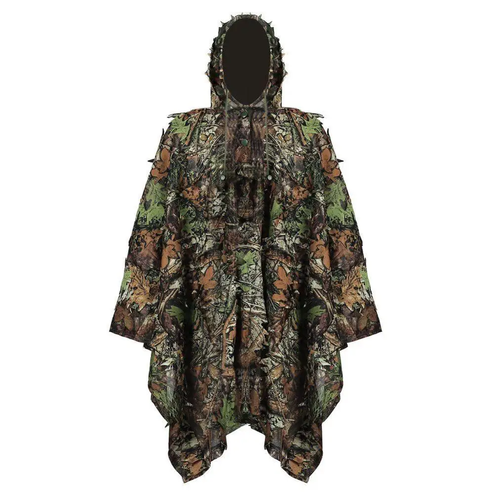 Камуфляжная одежда 3D Кленовый лист Bionic Охота Ghillie Yowie Снайпер птичьи часы