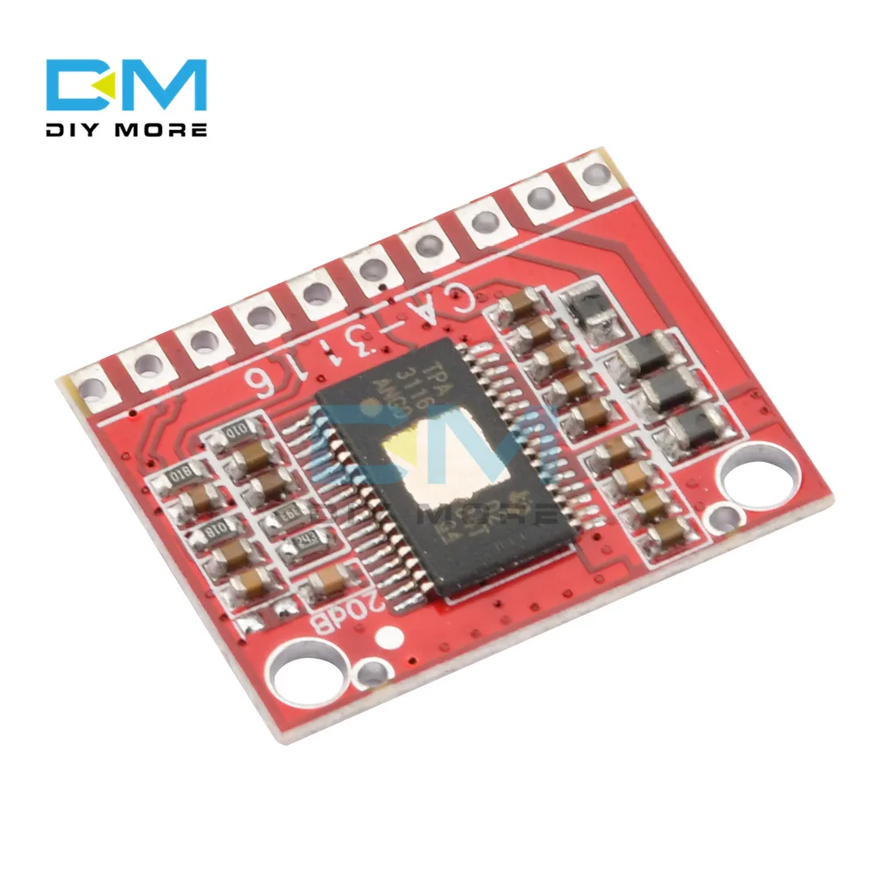 

OEP50W TPA3116D2 2 Dual Channel D class PWM Mini Digital Amplifier Module Super Board 50Wx2 TDA7498 DC 4.5V-24V
