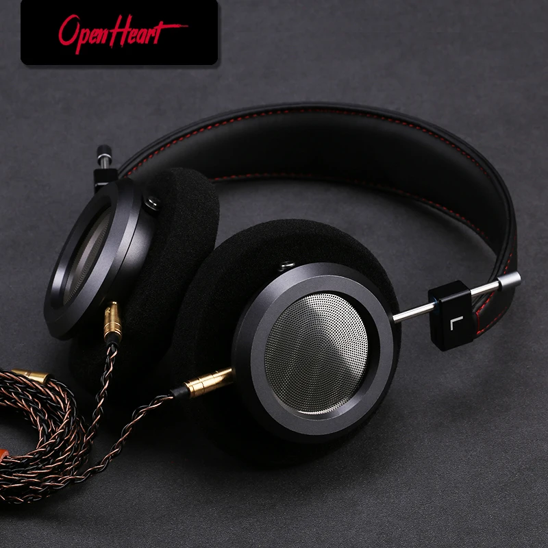 HiFi Headphone Over Ear Open Back Headset Full Range Metal Housing High Quality Audio Wired Monitors Music Comfortable earpads