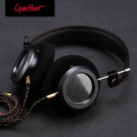 hifi headphone over ear open back headset full range metal housing high quality audio wired monitors music comfortable earpads