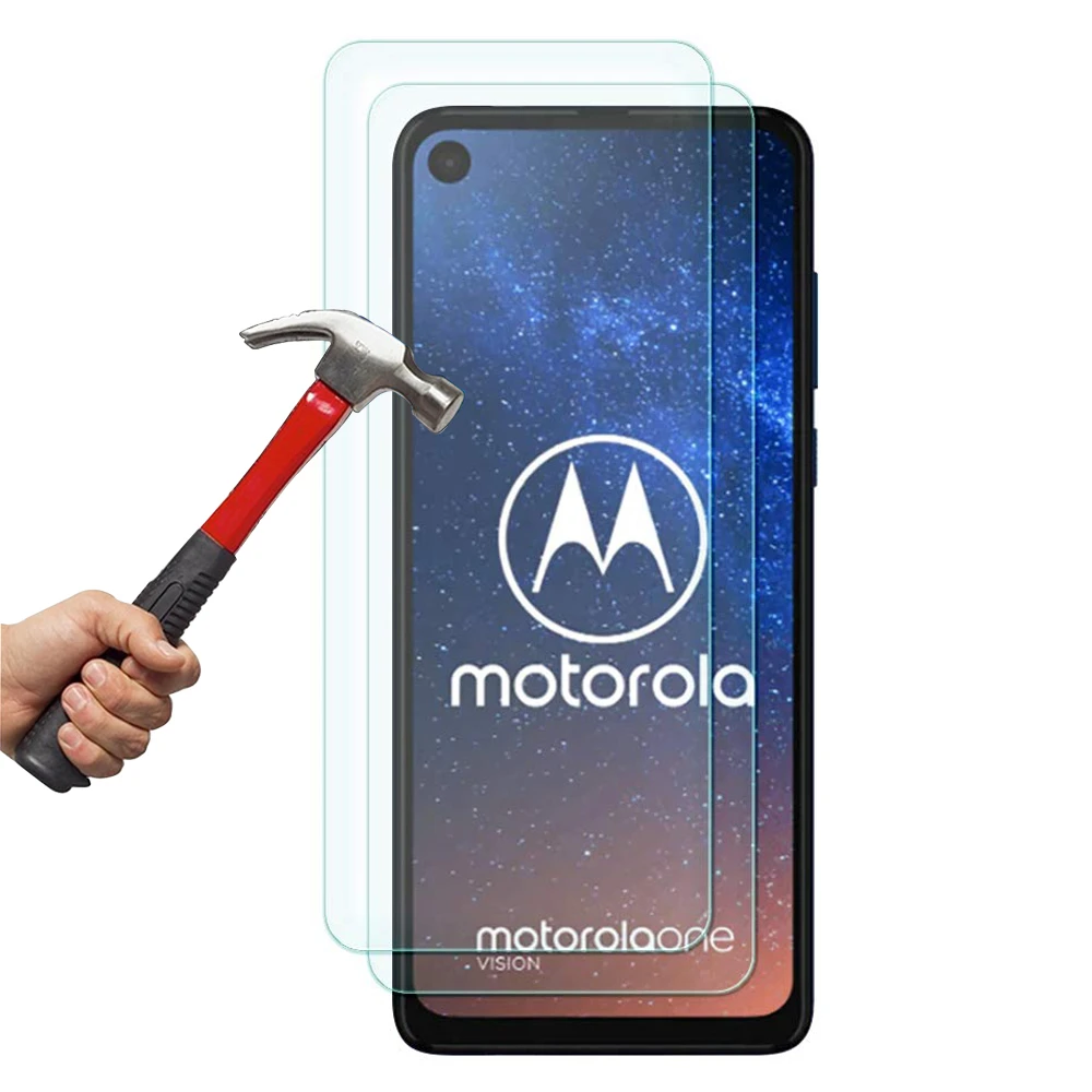 2 шт. для Motorola One Защитная пленка для экрана 9H HD Bubble Free прозрачная защитная пленка для экрана из закаленного стекла для Motorola One Vision