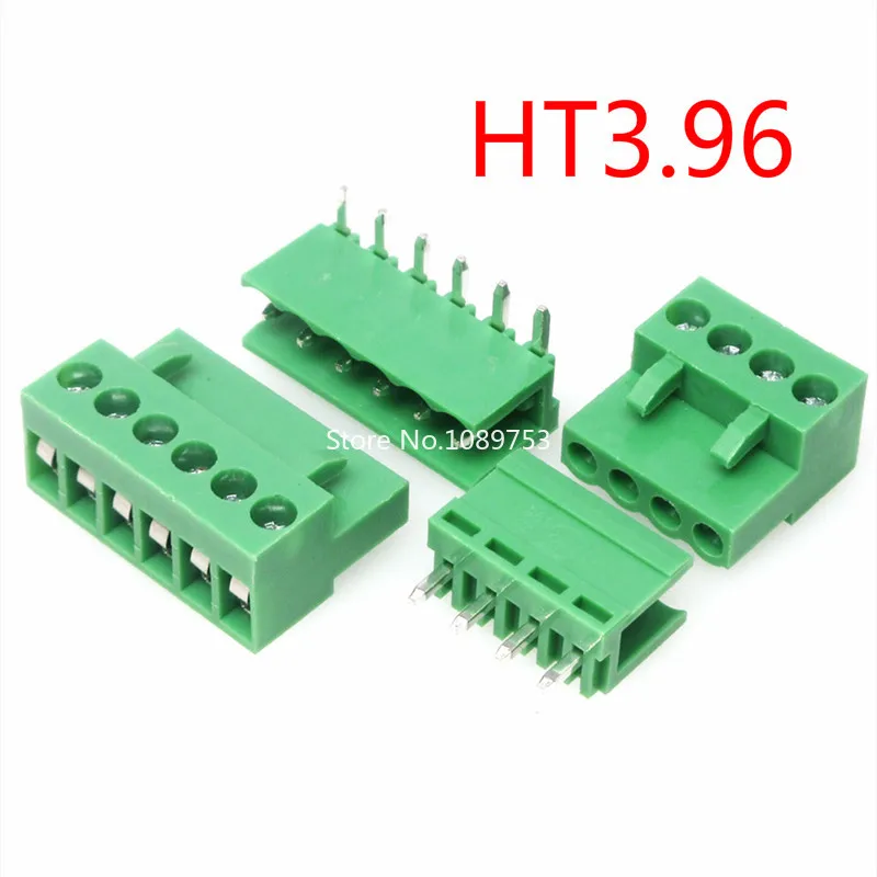 

5sets/Lot Terminal Plug Type HT3.96 3.96mm Pitch Connector PCB Screw Terminal Block Straight Needle Bent Needle 2/3/4/5/6/7/8P