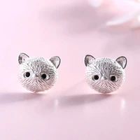 simple cute cat stud earrings korean fashion pet cat stud earrings elegant girl student leisure party jewelry accessories