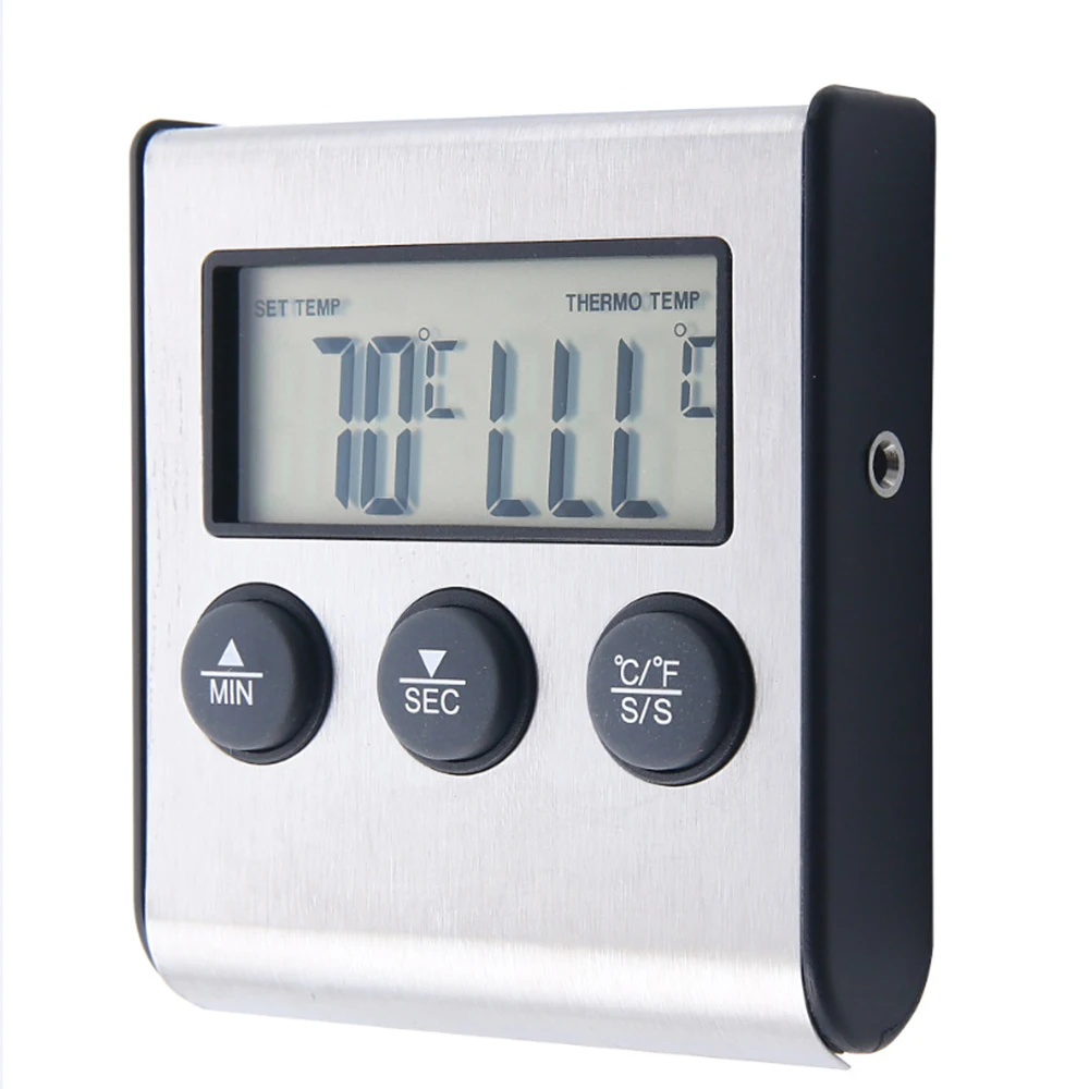 Digital Meat Thermometer Barbecue Food Cooking Probe Steak BBQ Temperature Gauge Tools Kitchen Timer Accessories | Дом и сад