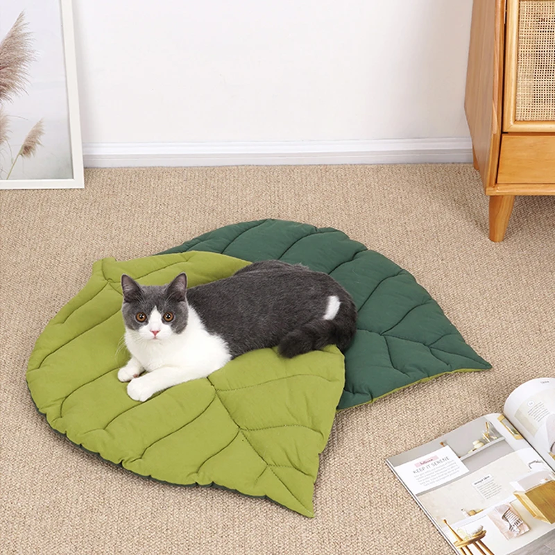 

Leaf Pet Mat Soft Cotton Padded Dog Floor Mat Cat Dog Pad Blanket Home Pets Double Sided Sleeping Mats for Dogs Pets Cats