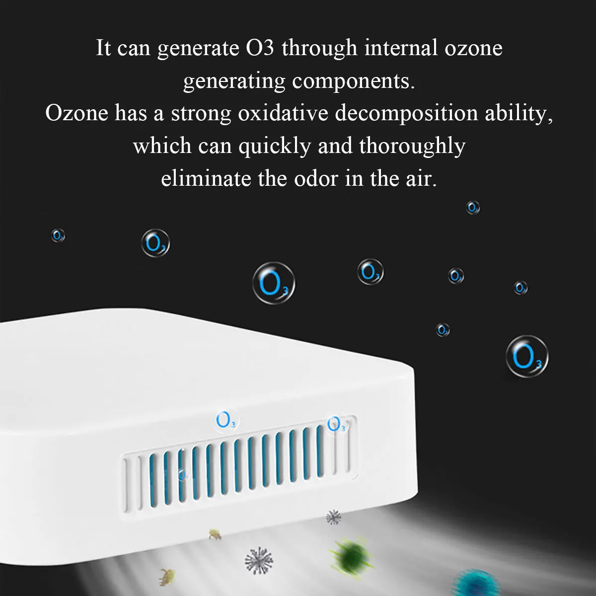 

Ozone Generator Deodorizer Portable Air Purifier USB Rechargeable Ozone Sterilizer Machine Air Disinfecting Machine O3 Maker