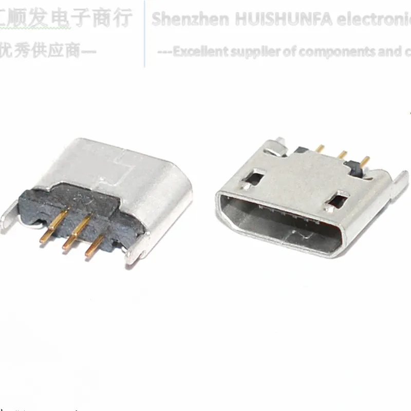 Полностью медная розетка MicroUSB Главная вертикальный разъем штепсельный