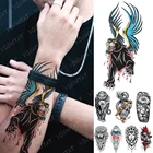 Водонепроницаемая Временная тату-наклейка Леопардовый Лев волк лес флэш-татуировки животное тело искусство рука Поддельные рукава тату для женщин и мужчин наклейки переводные тату татуировки временные стикеры мужские