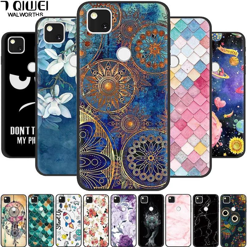 Для Google Pixel 4a Чехол черный силиконовый мягкий ТПУ чехол для телефона 5G Fundas 6 Pro Pixel6