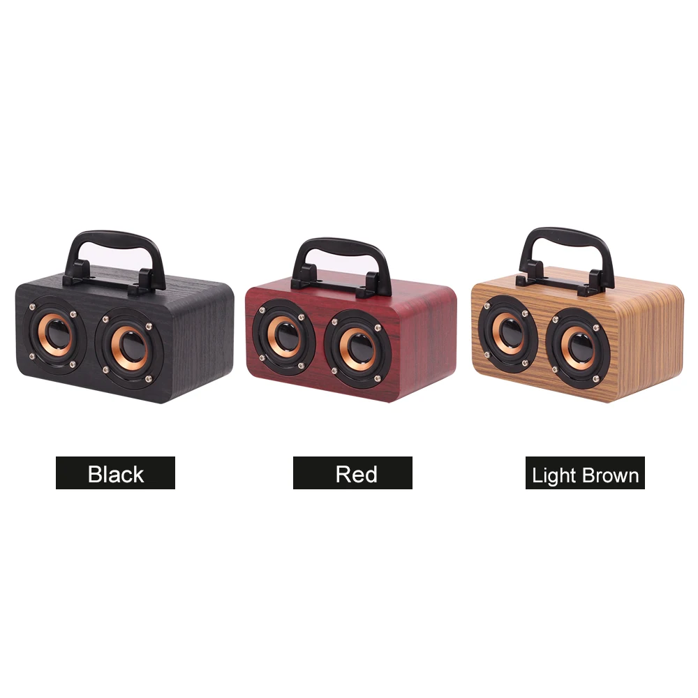 Muslady деревянная BT Громкая Колонка портативная беспроводная звуковая коробка