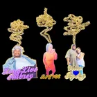 Фото с именем на заказ, ожерелье для женщин, персонализированное акриловое ожерелье с подвеской, украшения для женщин, памятный подарок