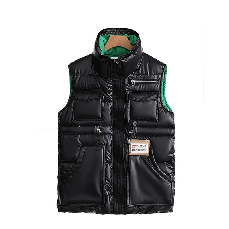 

Пуховик женский однотонный с воротником-стойкой, без рукавов, утепленный пуховик, женский зимний Свободный Повседневный жилет 2022, LD2497