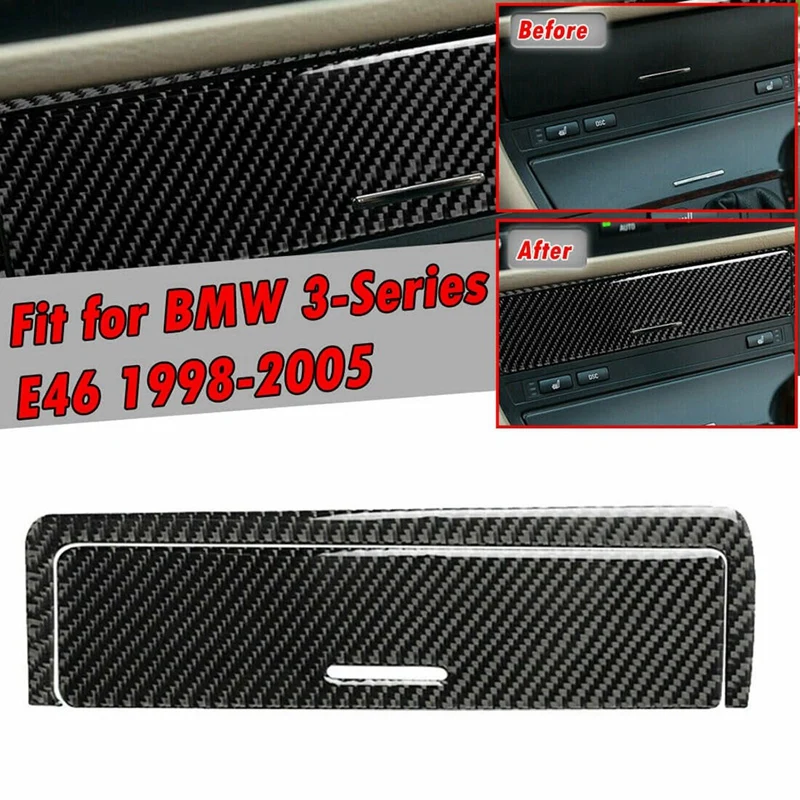 

Carbon Fiber Console Storage Tray Box Sticker for -BMW 3 Series E46 1998-2006