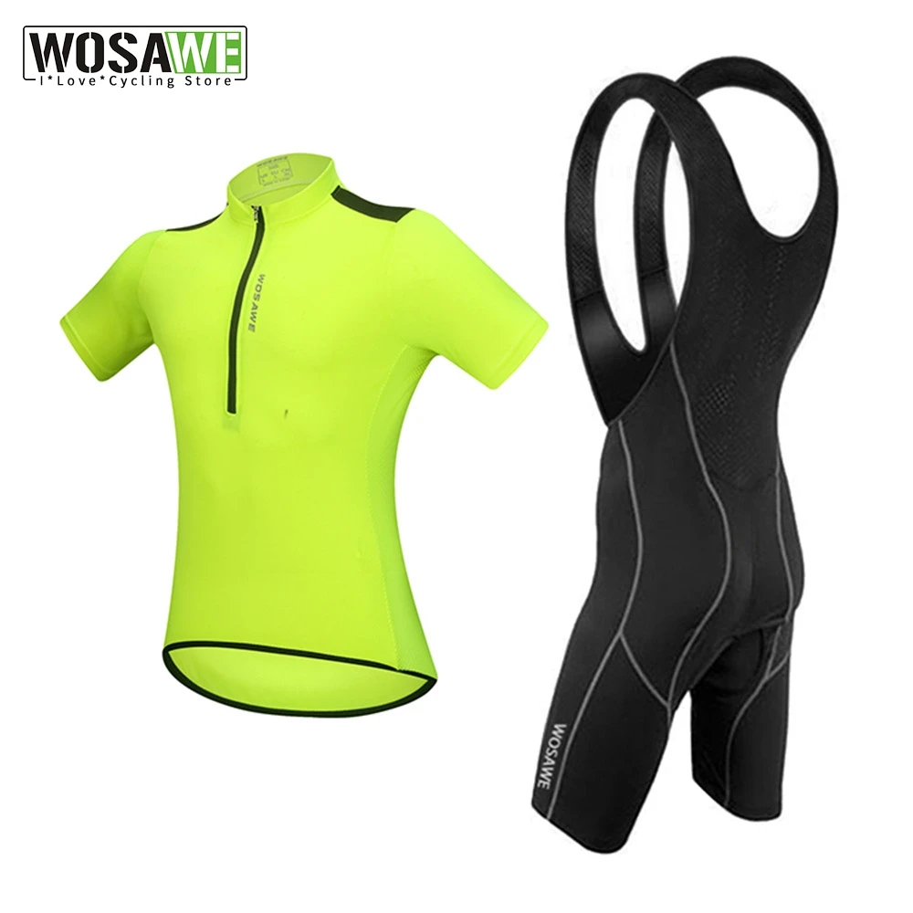 WOSAWE Летняя мужская велосипедная одежда на молнии светильник для велоспорта