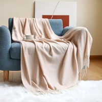 textile city nordic style home sofa cover blackish green geometric cashmere like comfy tassel throw blanket for bed sheet