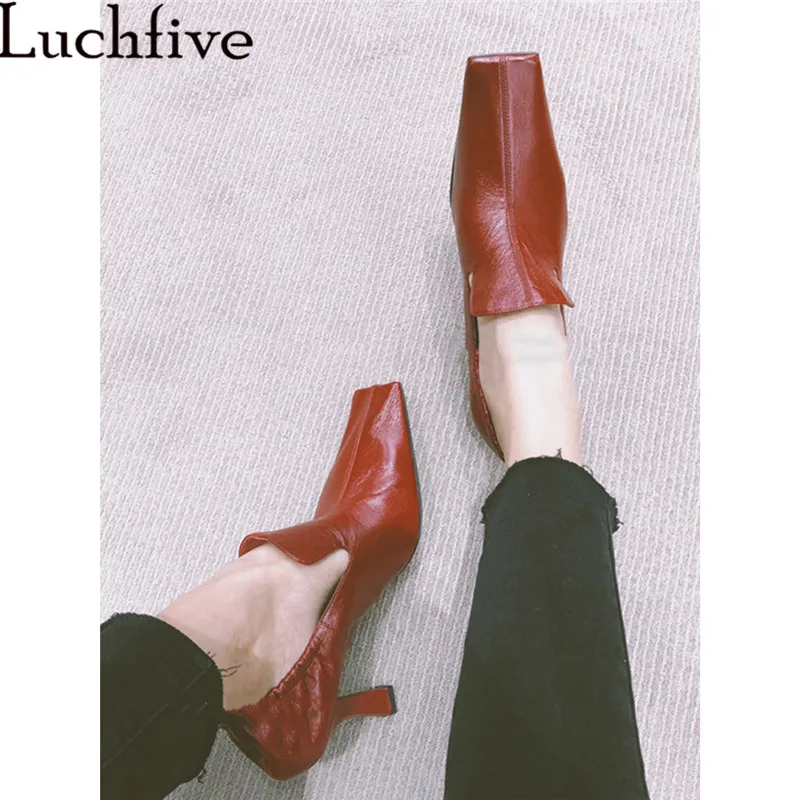 Туфли лодочки женские на высоком каблуке натуральная кожа крокодиловый Носок