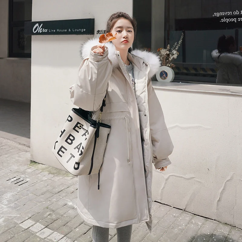 

2021 зимняя хлопковая куртка Паркер Женская Корейская свободная Толстая хлопковая куртка Ins ветровка модная пуховая хлопковая куртка