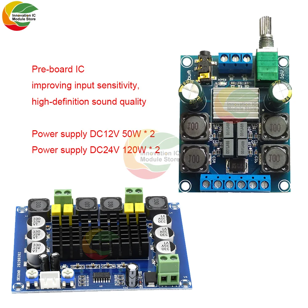 

TPA3116D2 TPA3116 XH-M543 Dual Channel Stereo High Power Digital Audio Power Amplifier Board 120W+120W Amplificador DIY Module