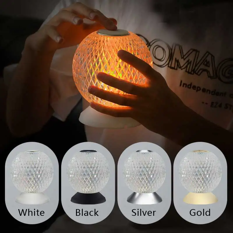 

LED charging portable Lamp Moon Night Light Kids Night Light Change Touch USB Wireless Luxury Lighting Bedroom Bedside Home